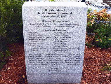 Irish memorial stone